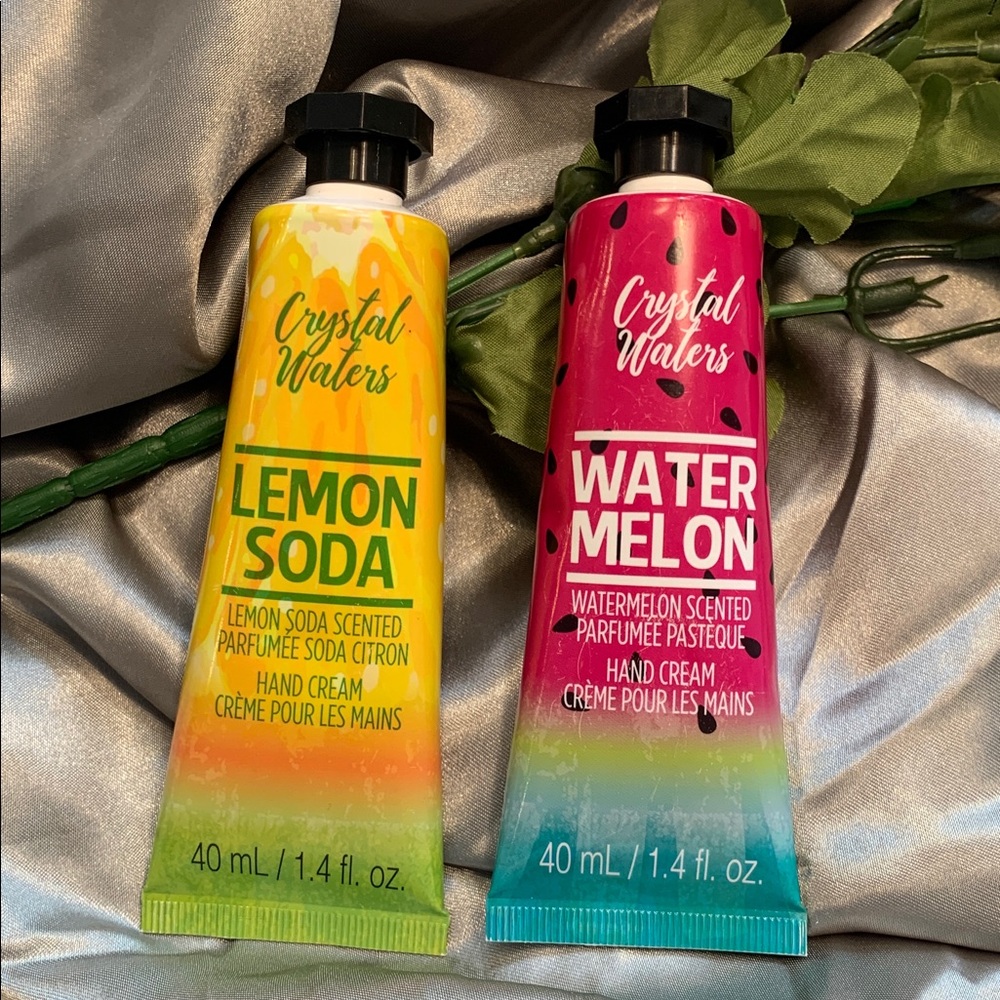 🌹CRYSTAL WATERS Lemon Soda & Watermelon Hand Creams - SMELLS GOOD!! NEW